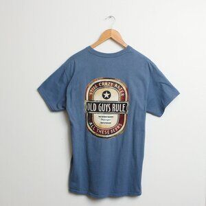 Old Guys Rule Shirt Mens Medium Blue Still Crazy After All These Beers